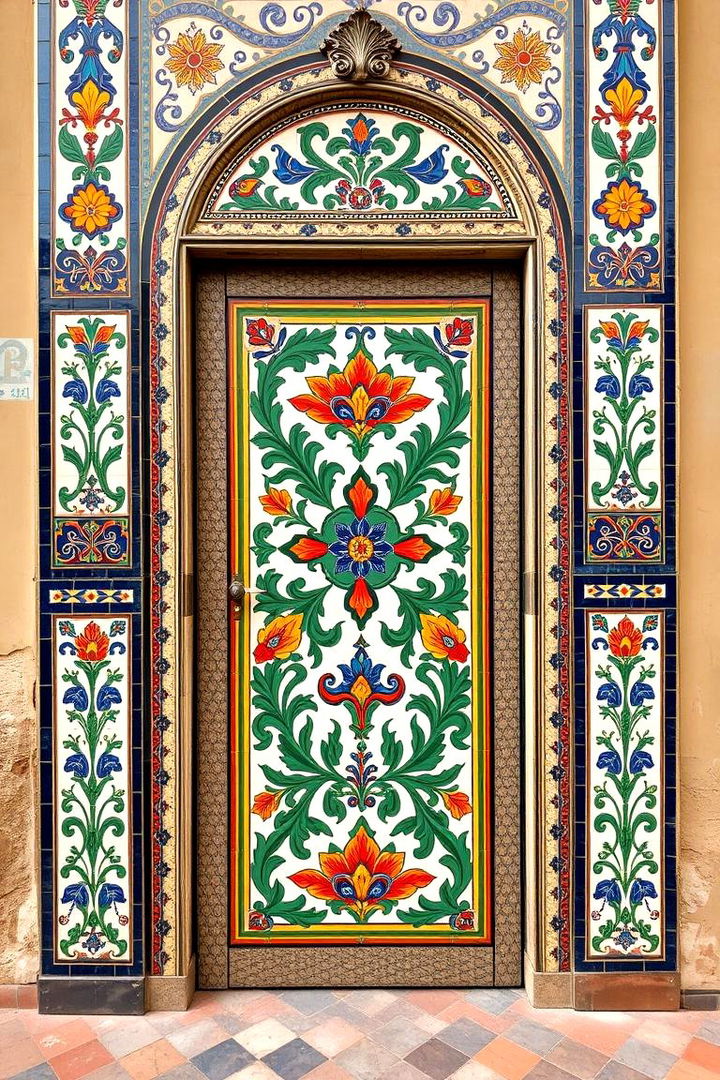 Classic Mosaic Patterns - 22 Mediterranean Front Door Ideas