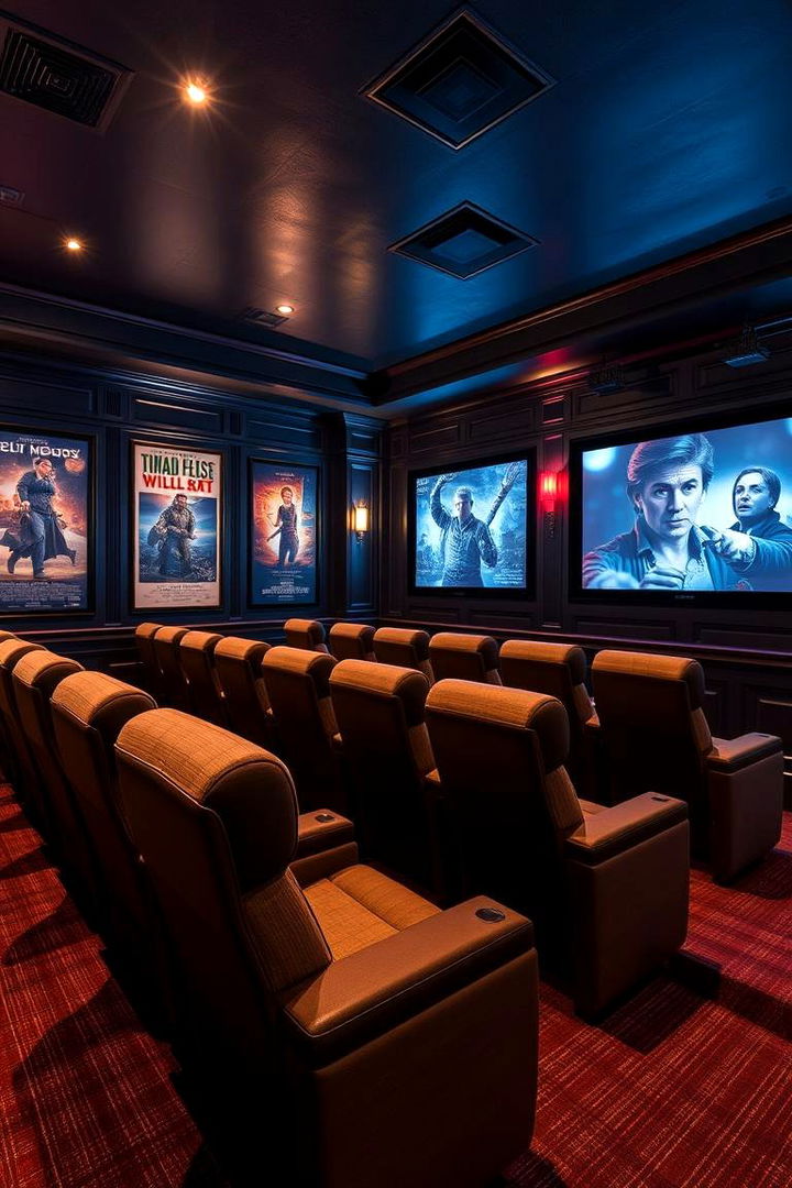 Classic Movie Theater Room - 22 Man Cave Design Ideas