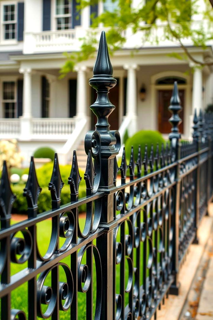 Classic Ornamental Iron Fence - 22 Black Fence Ideas