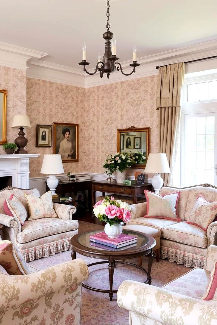 Classic Patterned Upholstery - 22 Traditional Living Room Ideas