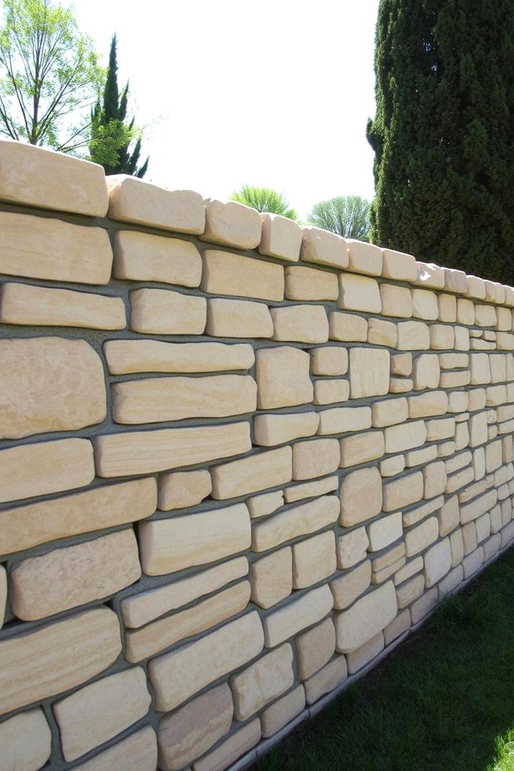 Classic Perimeter Divider - 22 Stone Wall Ideas