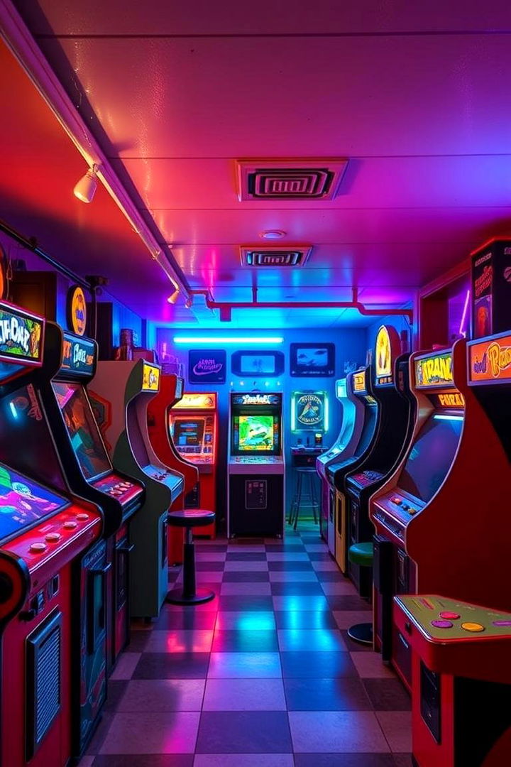 Classic Retro Arcade Room - 22 Basement Ideas
