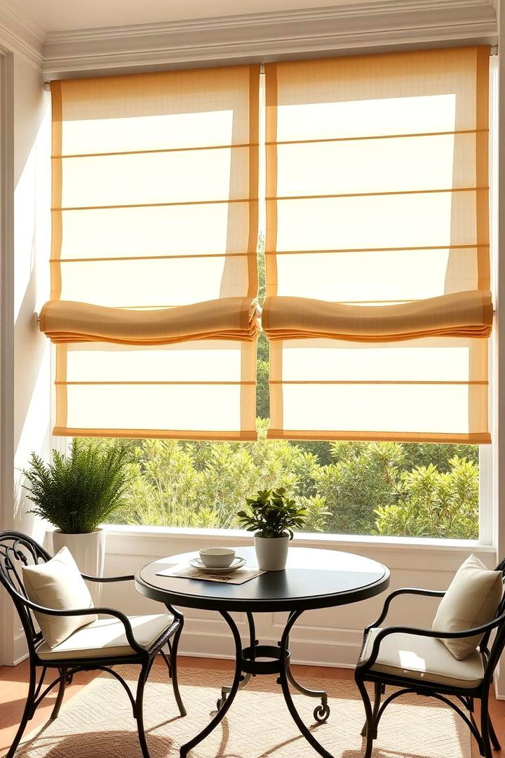 Classic Roman Shades for a Touch of Heritage - 22 Patio Curtain Ideas