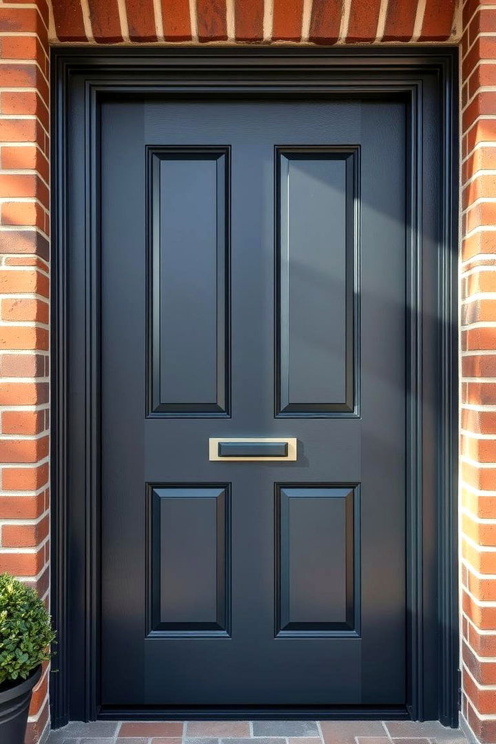 Classic Sophistication - 22 Dark Gray Front Door Ideas