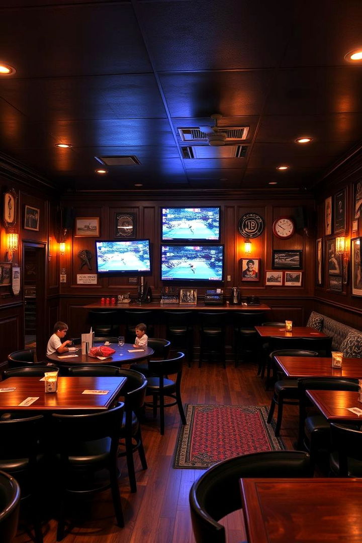 Classic Sports Bar Retreat - 22 Man Cave Design Ideas