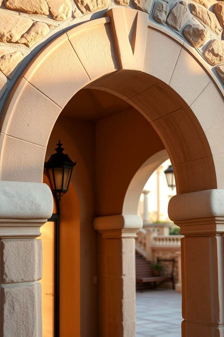 Classic Stone Arch Accents - 22 Stone Exterior Home Ideas