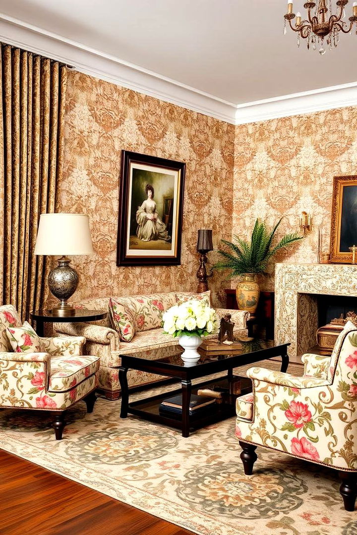 Classic Symphony of Patterns - 22 Victorian Living Room Ideas