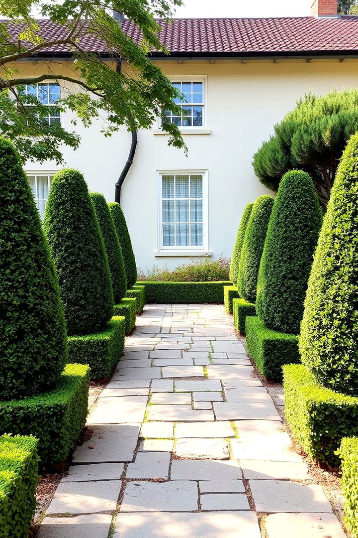 Classic Topiary Sculptures - 22 Front Yard Boxwood Designs