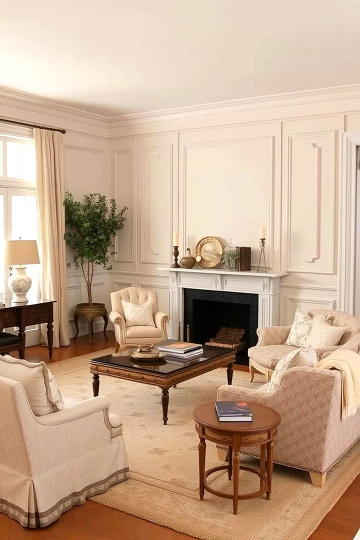 Classic Tradition with a Twist - 22 Beige Living Room Ideas