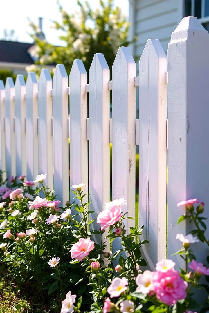 Classic White Picket Elegance - 22 Decorative Fence Ideas