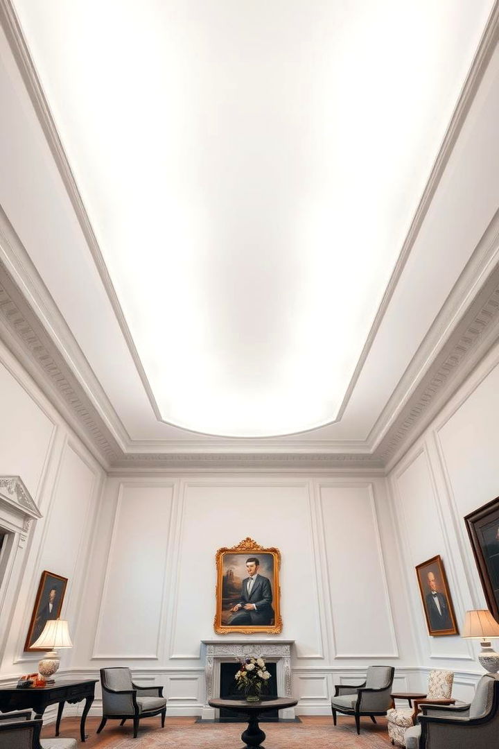 Classic White for Timeless Elegance - 22 Ceiling Paint Ideas