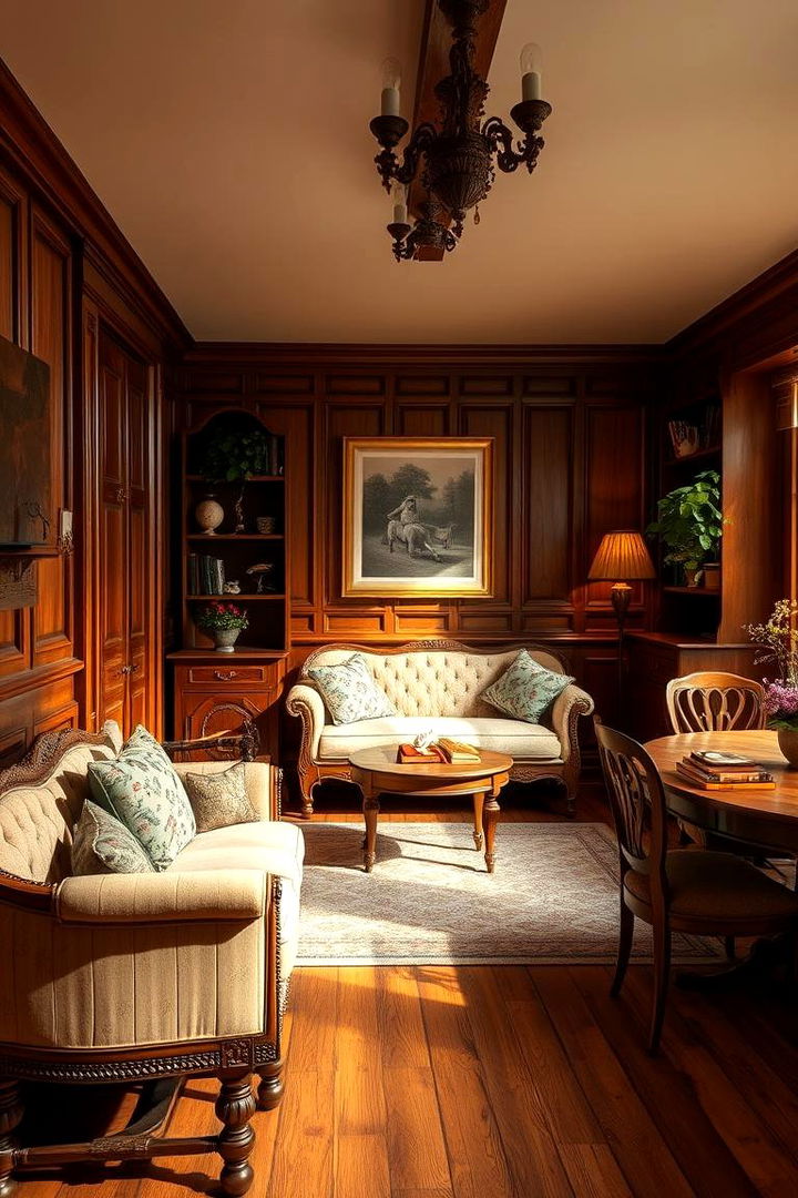 Classic Wood Accents - 22 Magnolia Living Room Ideas