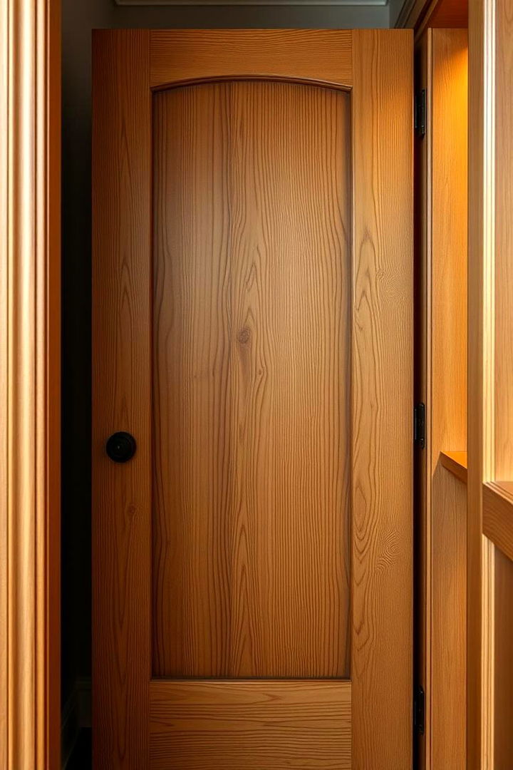 Classic Wooden Pantry Door - 22 Pantry Door Ideas