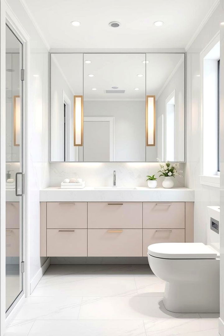 Clean Lines in Furnishings - 22 Minimalist Bathroom Ideas