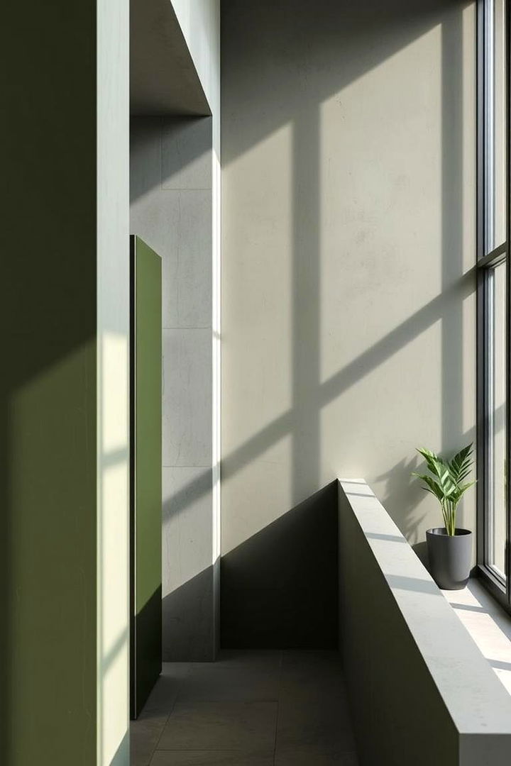 Clean Lines with Olive and Grey - 22 Olive Green House Exterior Ideas