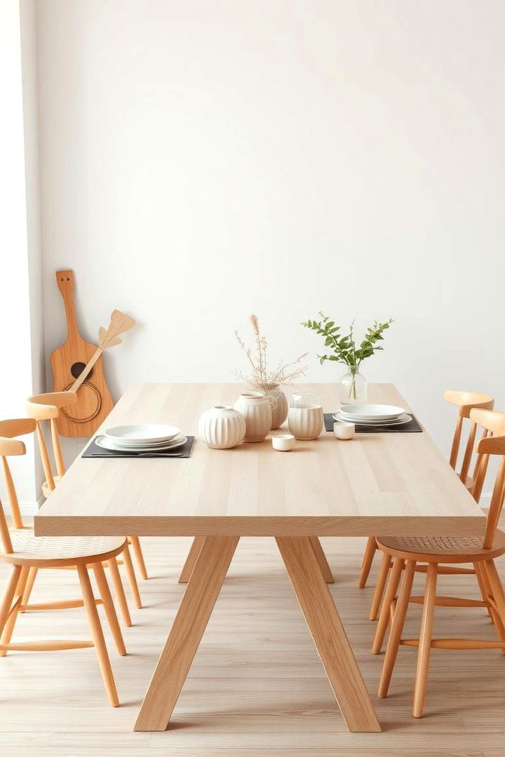 Clean Scandinavian Design Elements - 22 Round Table Decor Ideas
