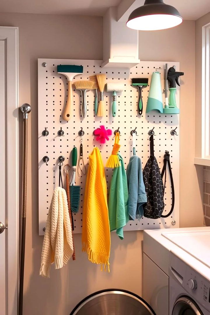 Cleaning Supplies Organizer Pegboard - 22 Pegboard Ideas