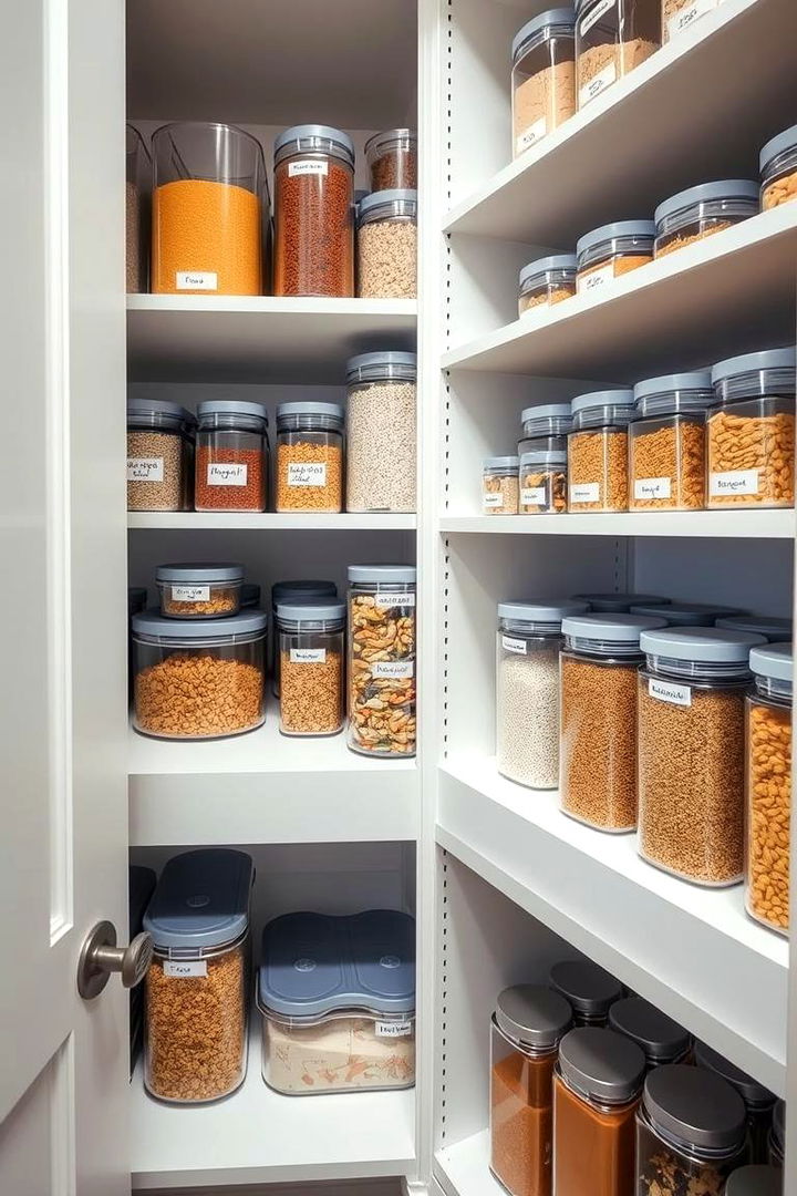 Clear Containers for Visibility - 22 Small Pantry Ideas