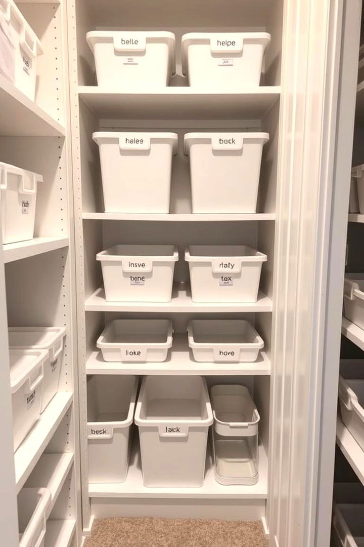 Clear Labeling Systems - 22 Hall Closet Organization Ideas