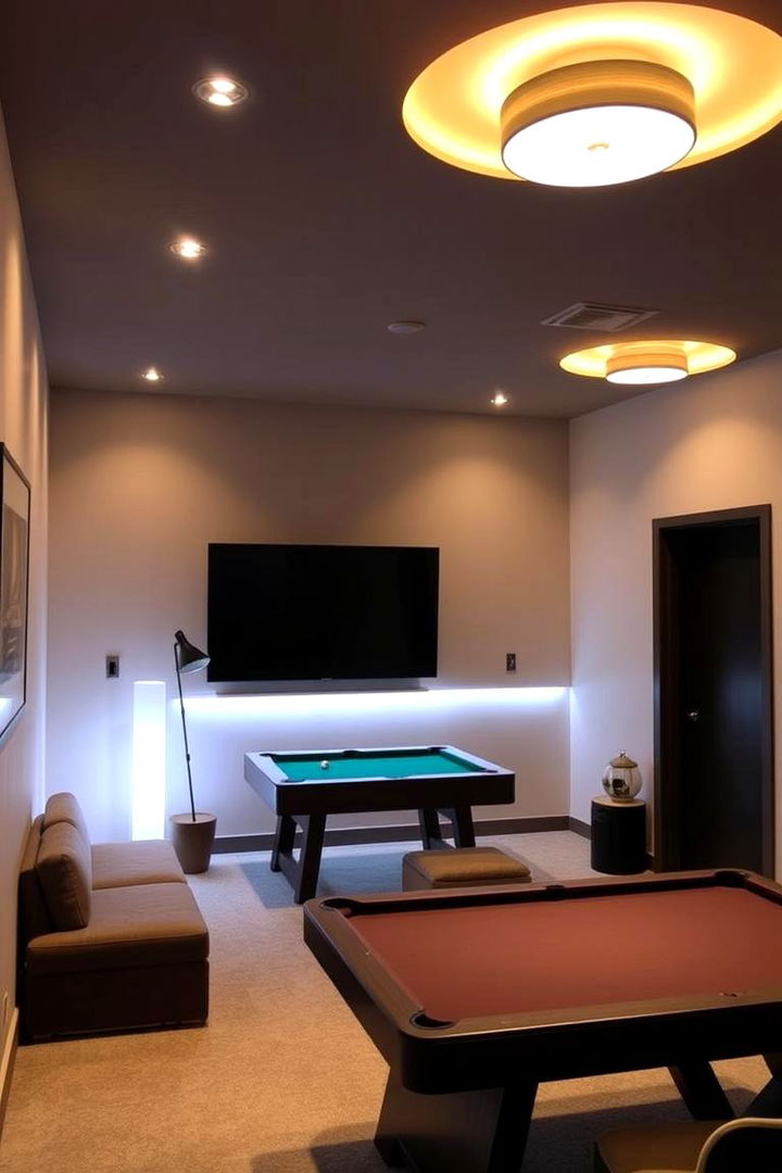 Clever Lighting Design - 22 Small Game Room Ideas
