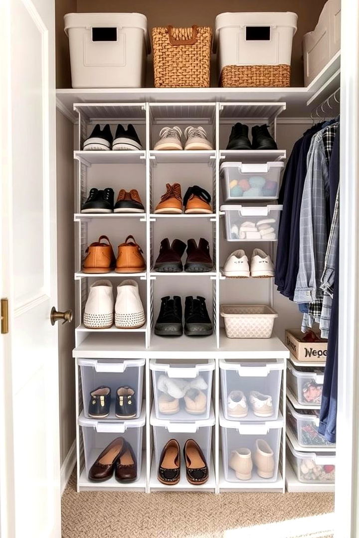 Clever Shoe Storage Solutions - 22 Nursery Closet Ideas