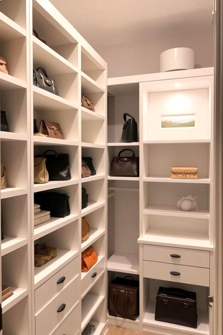 Closet Shelf Cubbies - 22 Purse Storage Ideas