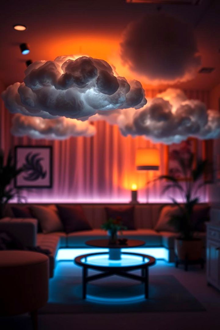 Cloud Inspired Mood Lighting - 22 Cloud Themed Bedroom Ideas