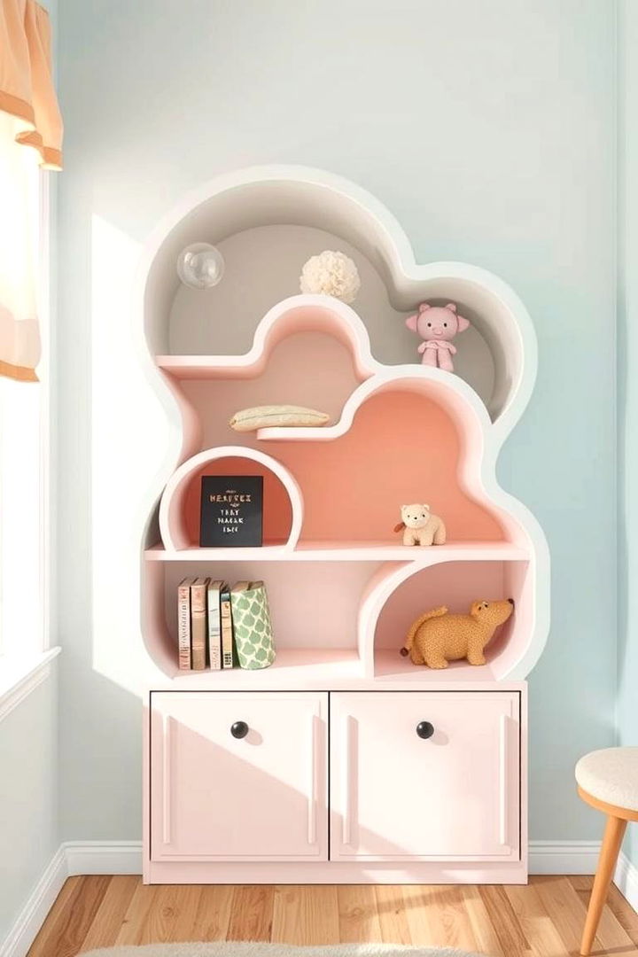 Cloud Shaped Shelves for Playful Storage - 22 Cloud Themed Nursery Ideas