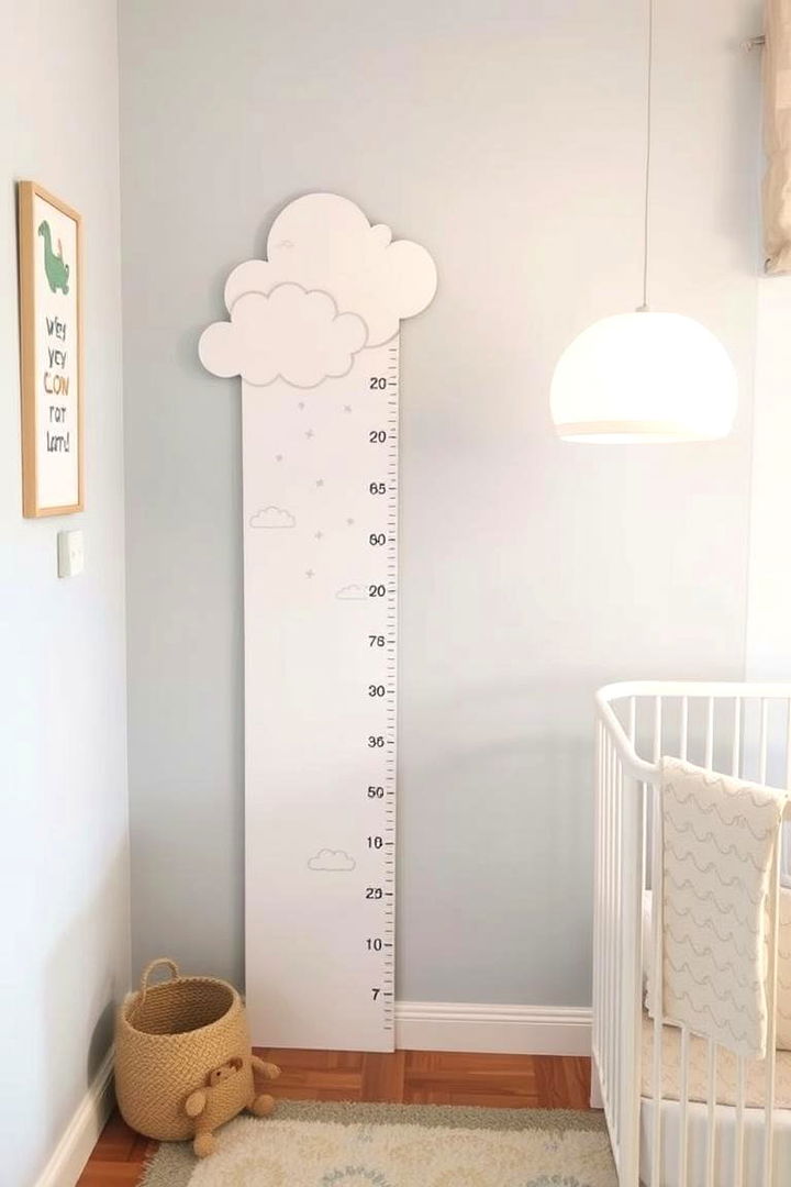 Cloud Themed Growth Charts for Milestones - 22 Cloud Themed Nursery Ideas