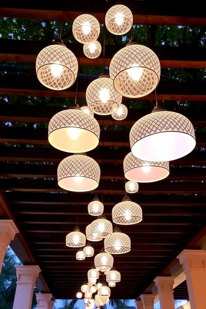 Clustered Pendant Arrays - 22 Pergola Lighting Ideas