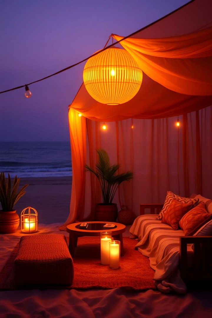 Coastal Ambient Lighting - 22 Boho Beach Bedroom Ideas