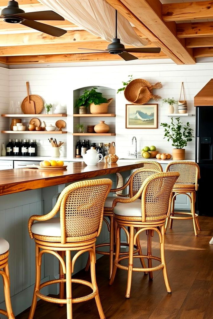 Coastal Bar Seating - 22 coastal kitchen ideas