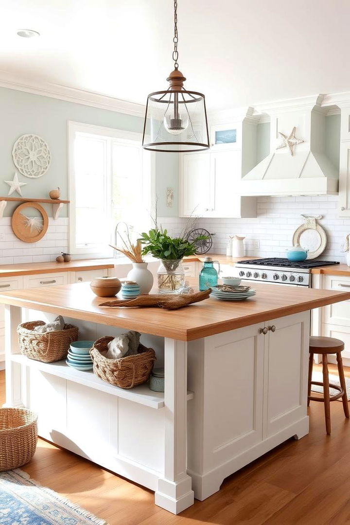Coastal Beach Vibes - 22 Kitchen Island Centerpiece Ideas