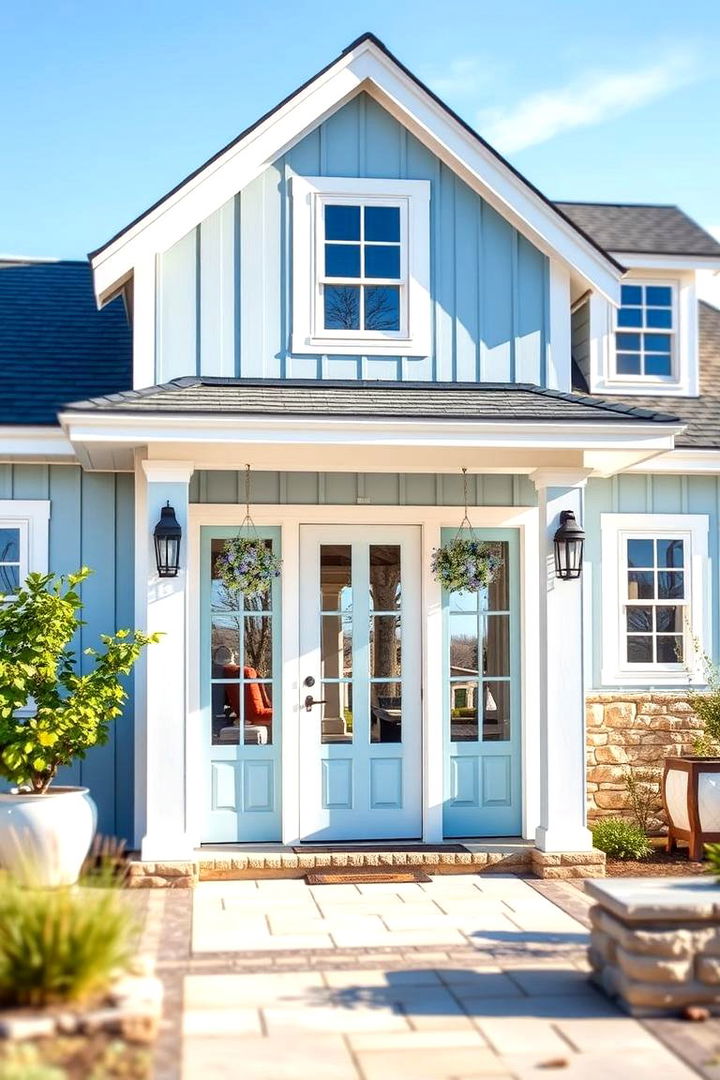 Coastal Blue Inspiration - 22 Board and Batten Siding Colors