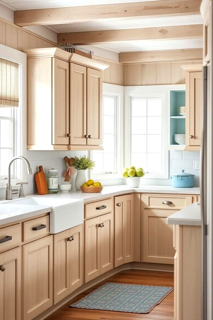 Coastal Breeze - 22 Kitchens With Light Wood Cabinets