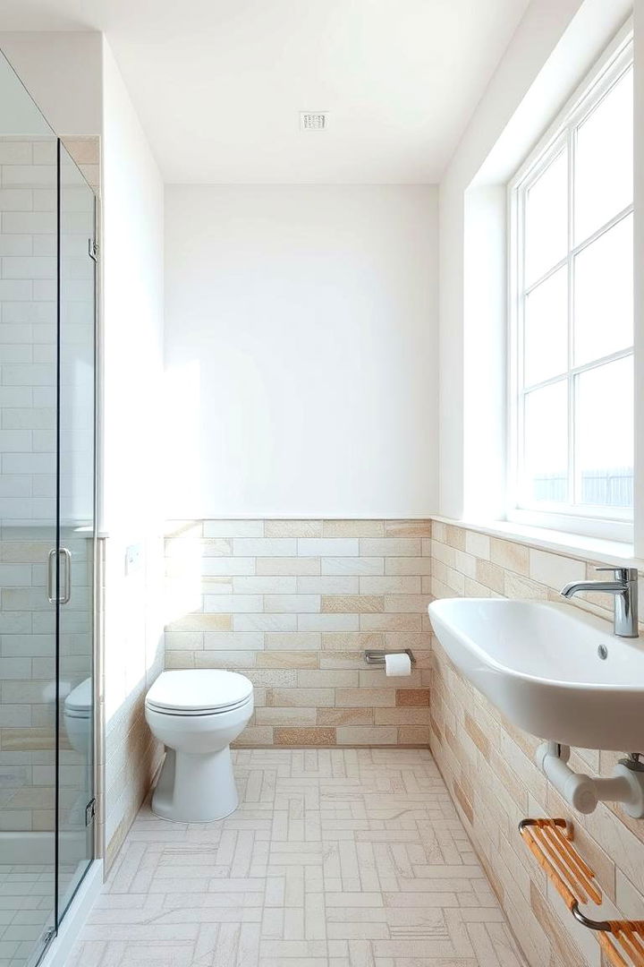 Coastal Breeze Inspiration - 22 Half-wall Tile Bathroom Ideas