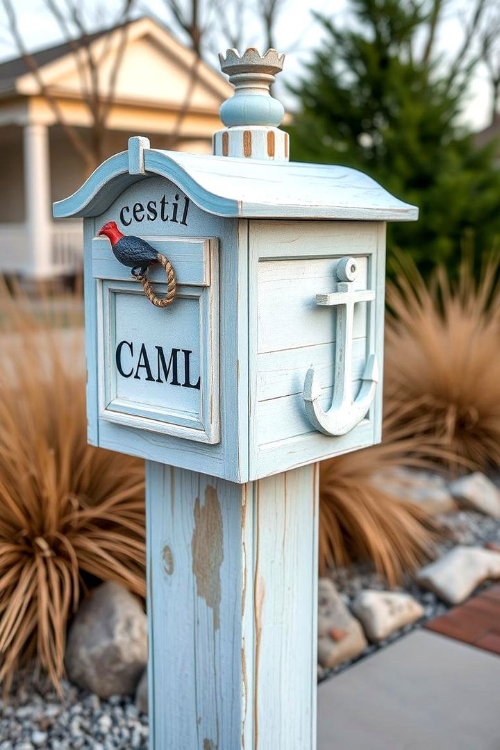 Coastal Breeze Mailbox Post Design - 22 Mailbox Post Ideas