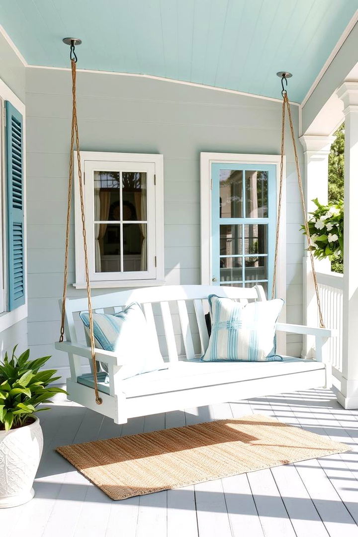 Coastal Breeze Swing - 22 Front Porch Swing Ideas