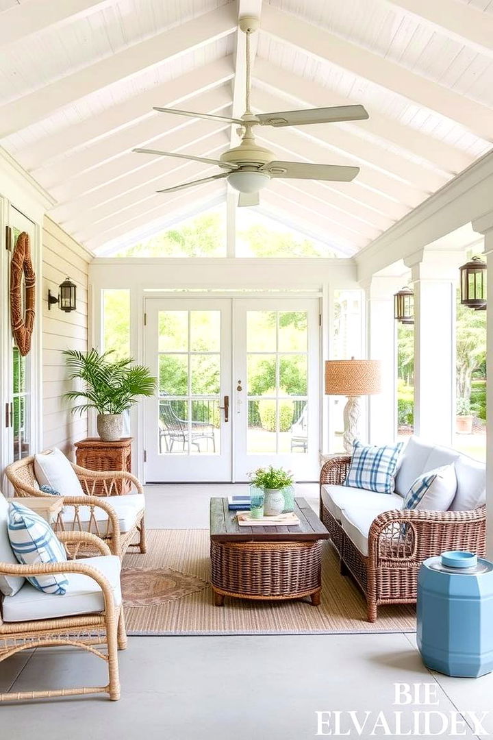 Coastal Breeze Veranda - 22 Tropical Patio Ideas