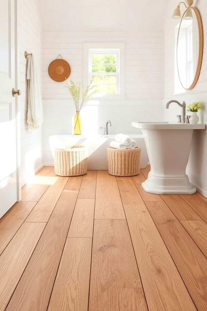 Coastal Cedar Timbers - 22 Ideas for Wood Floors in Bathrooms