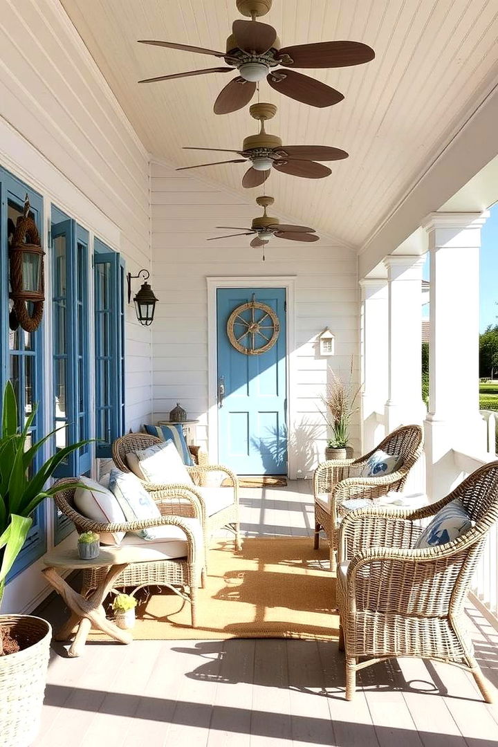 Coastal Charm Porch - 22 Large Front Porch Ideas