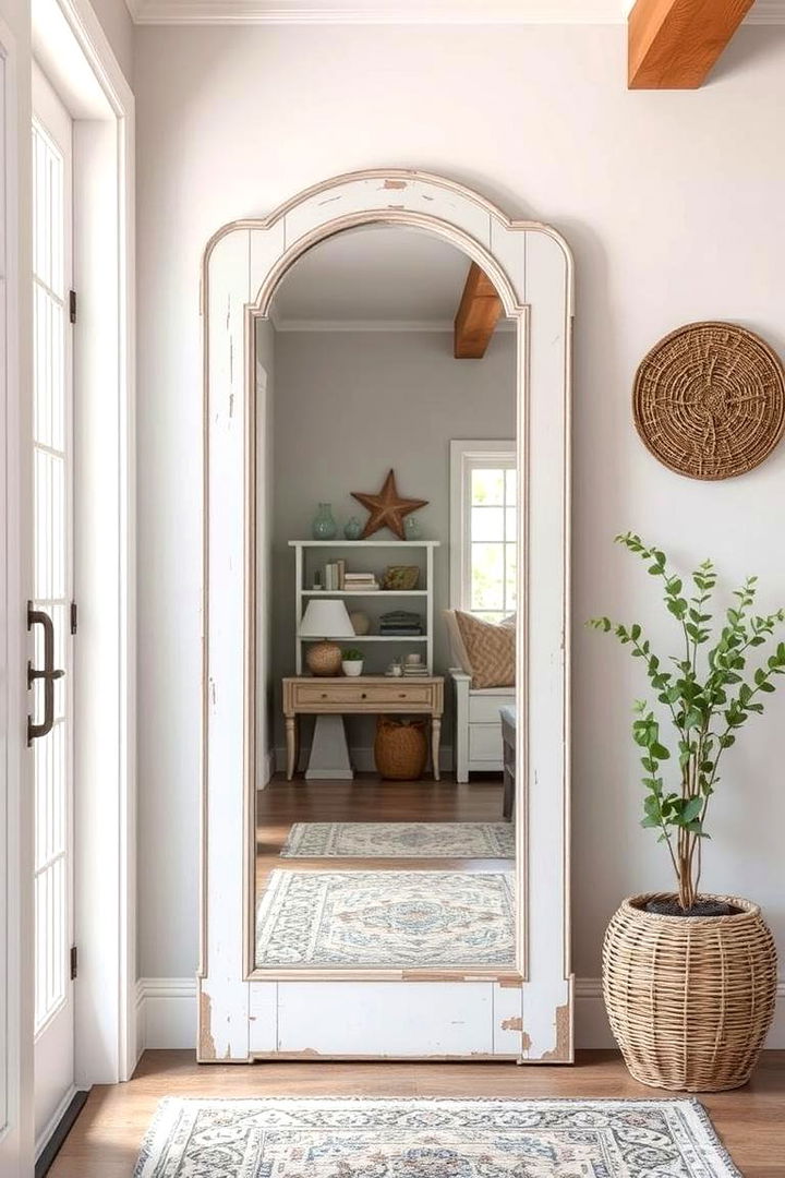 Coastal Chic Mirror - 22 Entryway Mirror Ideas