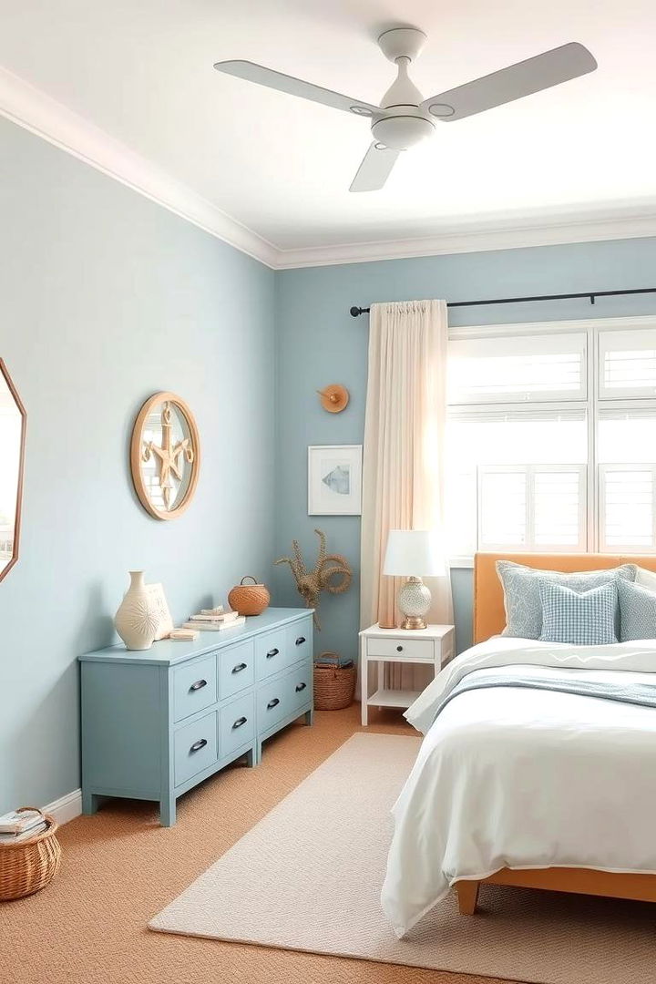 Coastal Cool Blues - 22 Bedroom Painting Ideas With Two Colors