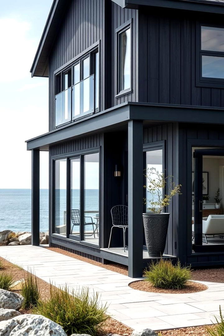 Coastal Dark Grey Retreat - 22 Dark Grey House Exterior Ideas