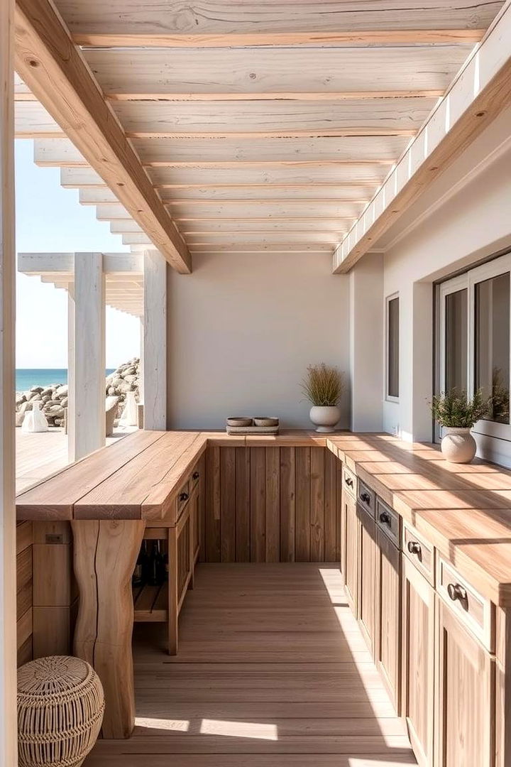 Coastal Driftwood Finishes - 22 Outdoor Countertop Ideas