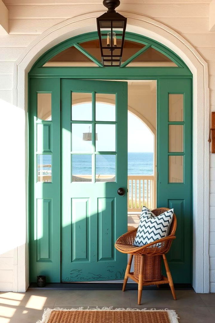 Coastal Influence Design - 22 Emerald Green Front Door Ideas