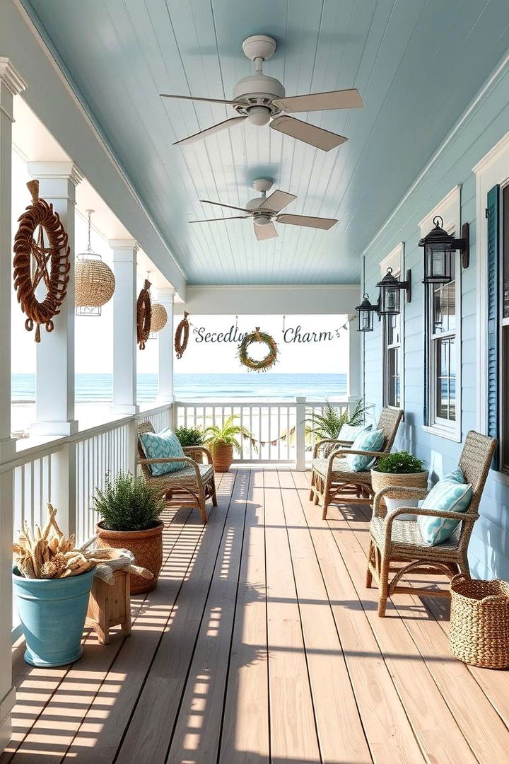 Coastal Inspired Ambience - 22 Front Porch Deck Ideas