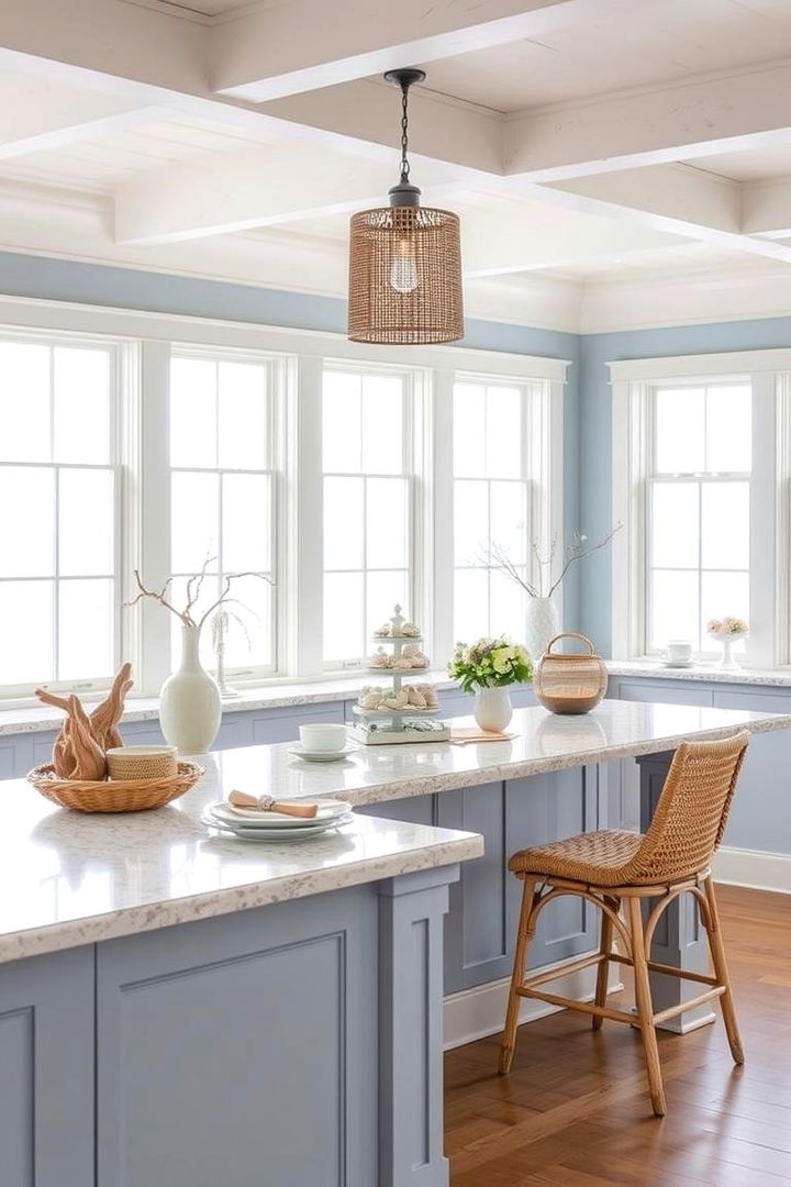 Coastal Inspired Bar - 22 Breakfast Bar Ideas