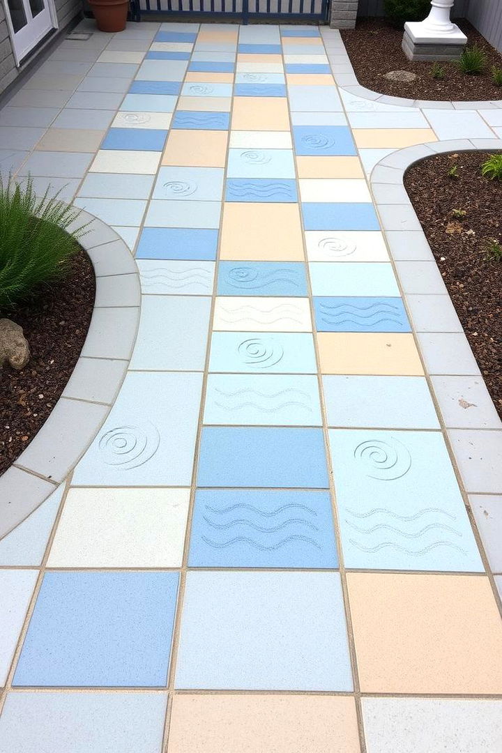 Coastal Inspired Motifs - 22 Stamped Concrete Patio Ideas