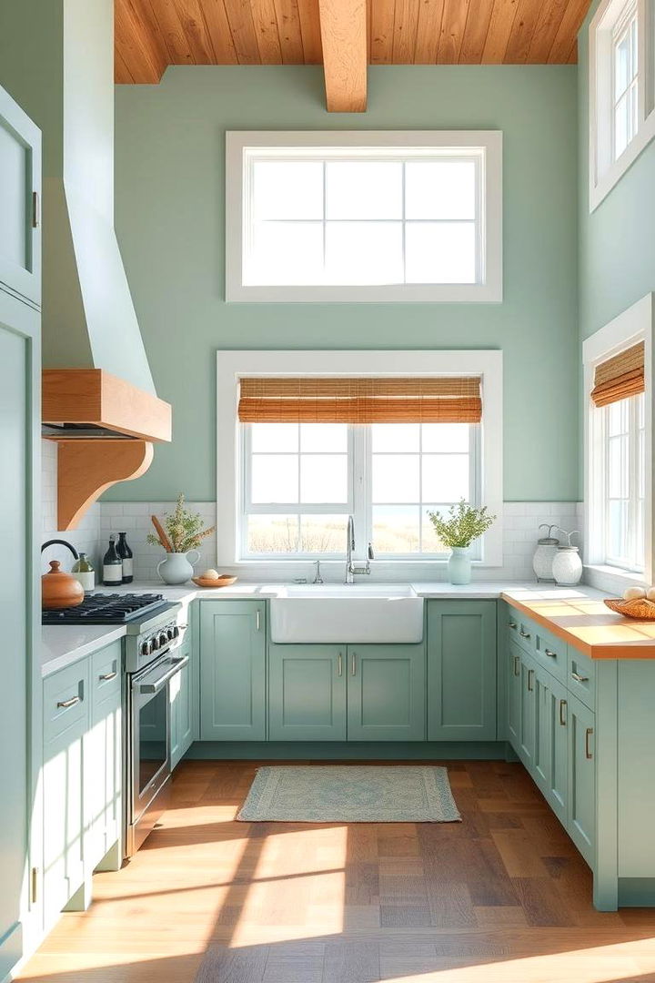 Coastal Inspired Seafoam Green Kitchens - 22 Seafoam Green Kitchen Ideas